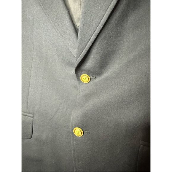 Hickey Freeman The Canterbury Collection Navy Gold Button Sport Coat Blazer Jack - Picture 5 of 11